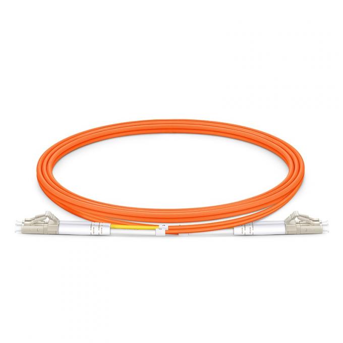 Close-up view of 50/125μm OM2 Multimode Fiber Jumper connectors